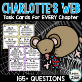 Charlotte's Web Comprehension TASK CARDS for each chapter!