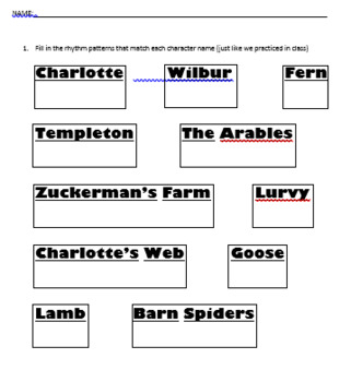 Preview of Charlotte's Web Creative Composition Worksheet