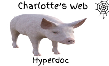 Preview of Charlotte's Web Hyperdoc Distance Learning Novel Study on Google Slides