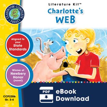 Preview of Charlotte's Web - Literature Kit Gr. 3-4