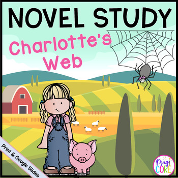 Preview of Charlotte's Web Novel Study Reading Comprehension