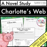 Charlotte's Web Novel Study Unit - Comprehension | Activities | Tests