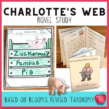 Preview of Charlotte's Web Novel Study | Writing Activities, Reading Comprehension & More