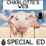 Charlotte's Web Novel Study for Special Education with cha
