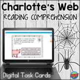 Charlotte's Web Reading Comprehension BOOM Digital Task Cards