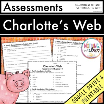 Preview of Charlotte's Web - Tests | Quizzes | Assessments