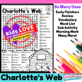 Charlotte's Web: Word Search Activity