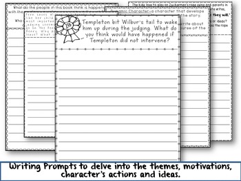 Charlotte's Web Writing Packet- 10 Writing Prompts by 1teach2learn