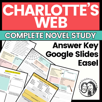Preview of Charlotte's Web by E.B. White: Printable + Digital Novel Study