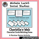 Charlotte's Web Character Cue Cards Matching Game for Revi