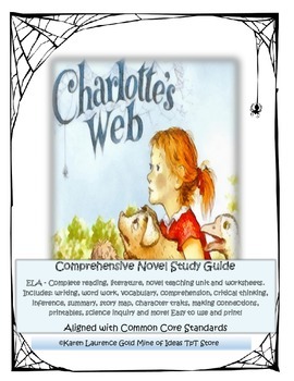 Preview of Charlotte's Web - a comprehensive unit - aligned with ELA Common Core