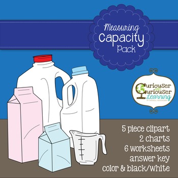 Preview of Measuring Capacity: Charts, Worksheets, and Clipart