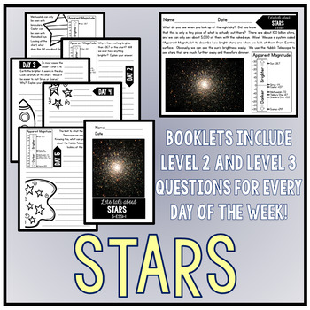 Distance Learning NGSS Science Readers: Stars Apparent Magnitude 5-ESS1-1
