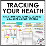 Charts for Tracking Health – Food Journal – Food Diary – B