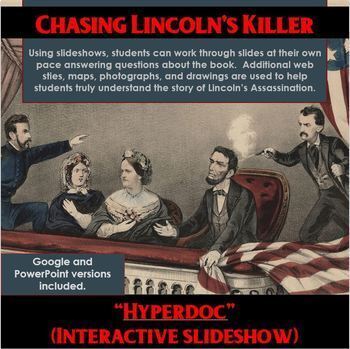 Preview of Chasing Lincoln's Killer/Manhunt Digital Interactive Slideshow "Hyperdoc"