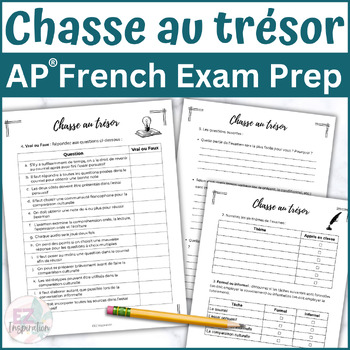 Preview of Chasse au trésor pour l'examen d'AP® French - AP® French Exam Prep Treasure Hunt