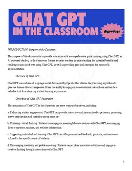 Preview of Chat GPT for Teachers Introduction Course | Official Companion PDF