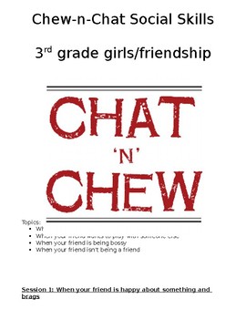 Preview of Chat-N-Chew: Social Skills lunch bunch