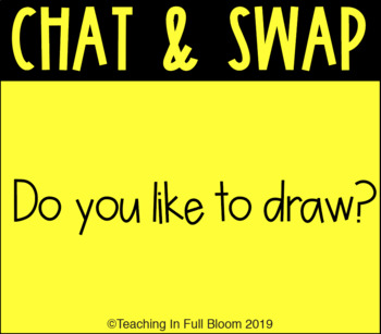 Chat And Swap Getting To Know You Back To School Activity Tpt