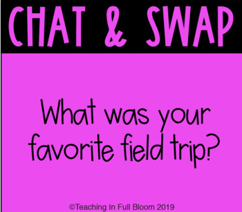 Chat And Swap Getting To Know You Back To School Activity Tpt