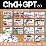 ChatGPT AI Vocabulary Bulletin Board Posters and Student Activity