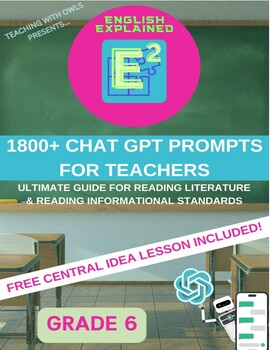 Preview of ChatGPT ELA Mastery Toolkit: Grade 6