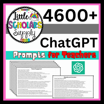 Preview of ChatGPT Prompts for Teachers-4600 Plus|Guide for Assessments|Prompts Bundle