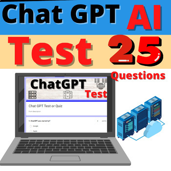 Preview of ChatGPT Test AI Artificial Intelligence Quiz Activity Resource Lesson