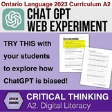 ChatGPT Web Experiment | Test Bias | Ontario Language 2023