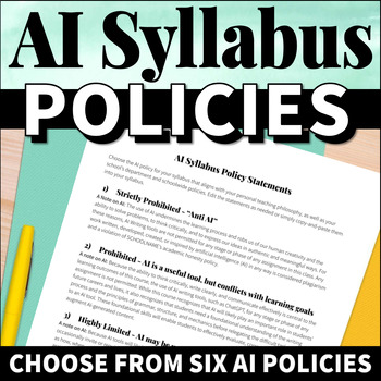 Preview of Chat GPT Artificial Intelligence (AI) Syllabus Templates for High School English