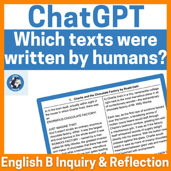 Preview of ChatGPT task: identify which text was written by humans! For IB DP English B HL 