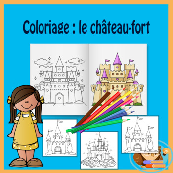 Preview of Chateaux Coloring pages. Great Gifts for Kids,