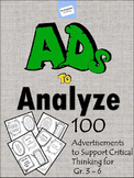 Persuasive Ads to Analyze: Critical Thinking, Advertising Techniques, Library