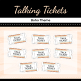 Chatty Students? Try Talk Tickets - Boho Theme
