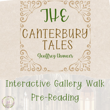 Preview of Chaucer's Canterbury Tales Gallery Walk, Pre-Reading, Background, QR Codes
