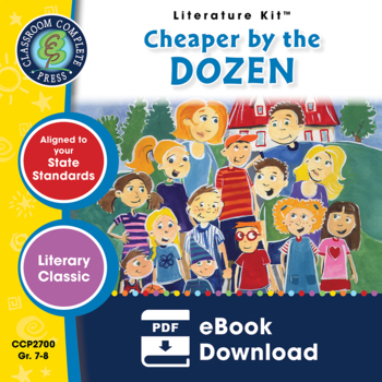 Preview of Cheaper by the Dozen - Literature Kit Gr. 7-8