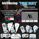 Cheat Beats - 52 drum set beat and fill notecards with con