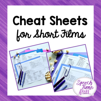 Preview of Cheat Sheets for Short Films