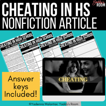 Preview of Cheating in High School - Nonfiction Lesson and Discussion Questions