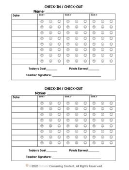 Preview of Check In Check Out Behavior Intervention Materials