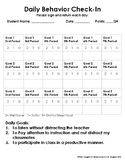 Check In Check Out Behavior Sheet