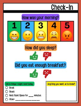 Preview of Check-In/ Check-Out Student Sheet