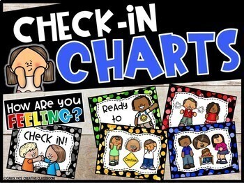 Check In Chart Kids Theme How Are You Feeling Tpt