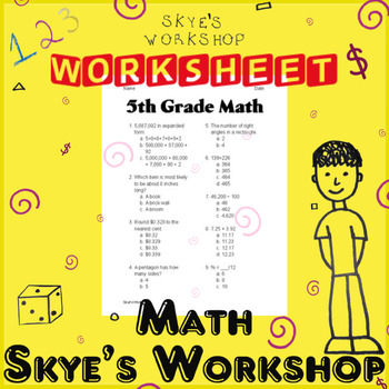 check in test for elementary math mixed review assessment quiz worksheets 5