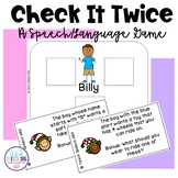 Check It Twice: A Speech/Language Game - Speech Therapy