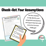 Check-List your assignment assumptions - Support Student Success