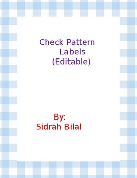 Preview of Check Pattern Labels Editable