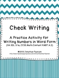 Check Writing - A Place Value Number Writing Activity - 24