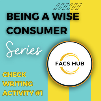 Preview of Being a Wise Consumer: Check Writing Activity #1