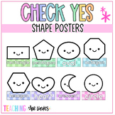 Check Yes Pastel 2D Shape Posters